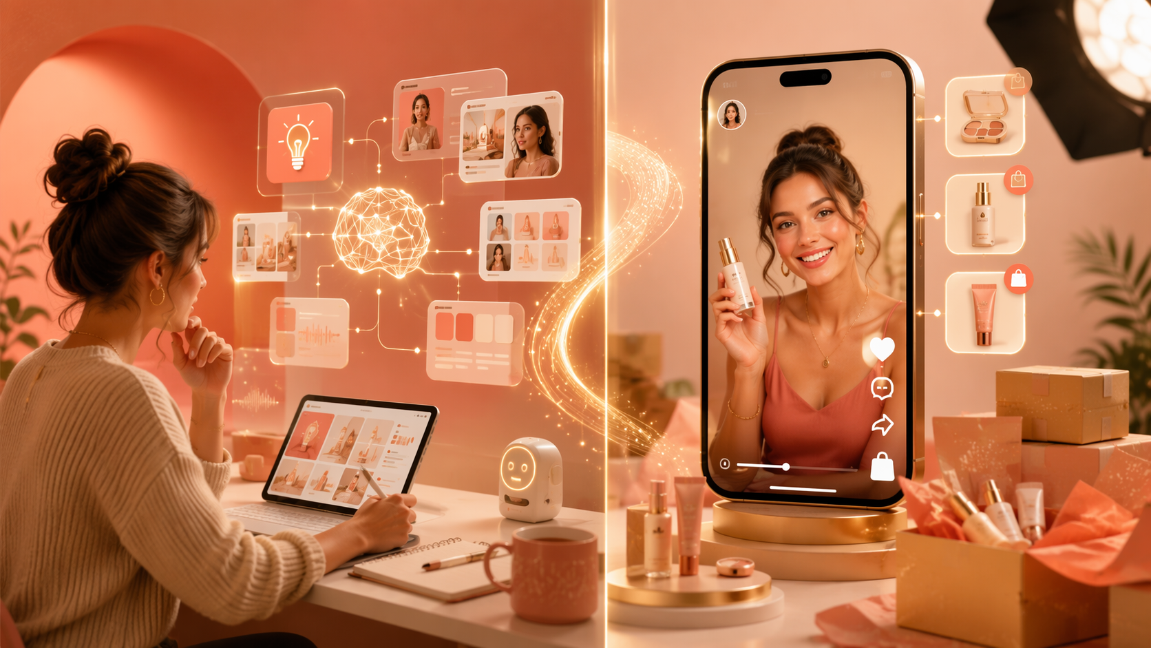AI Influencer Campaign Videos premium AI social video workflow visual for Pippit creators