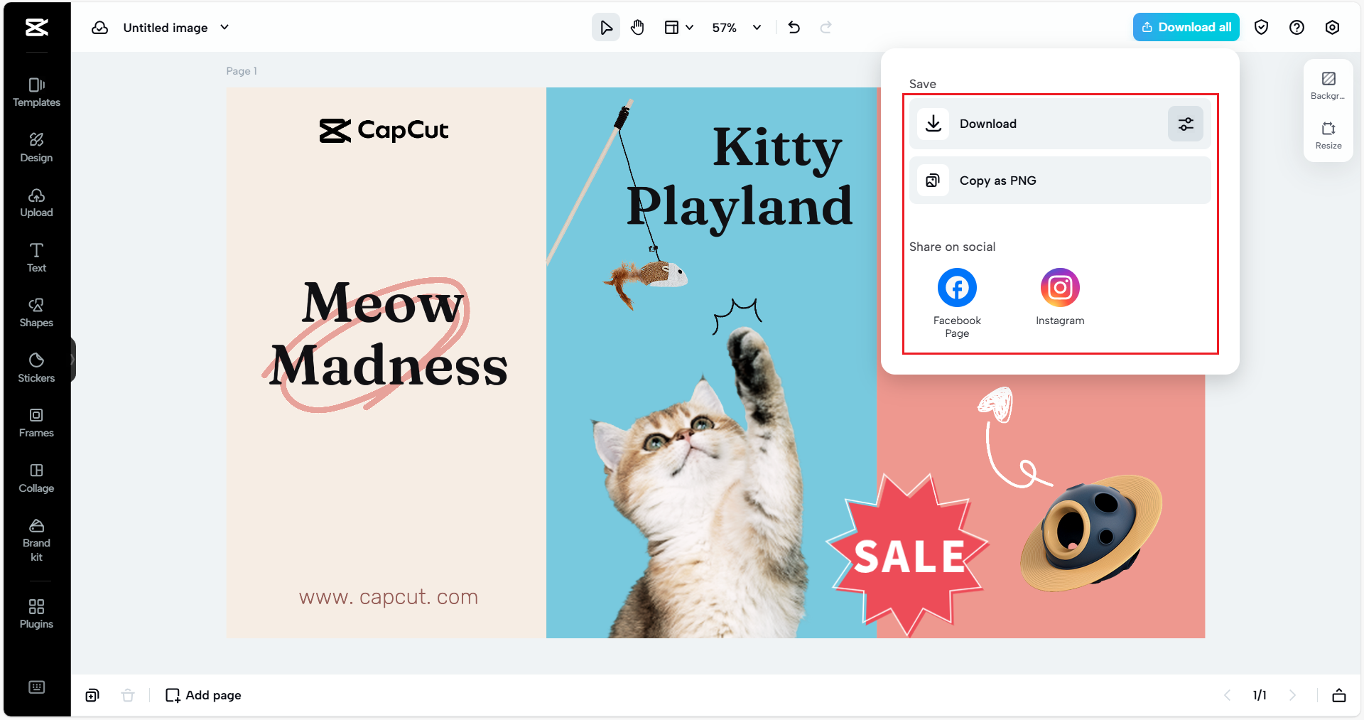 Exporting utilitarian design to device
