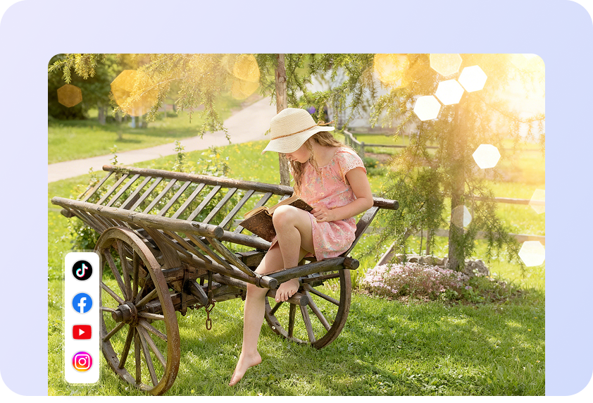 Add lens flare effects to lifestyle ads