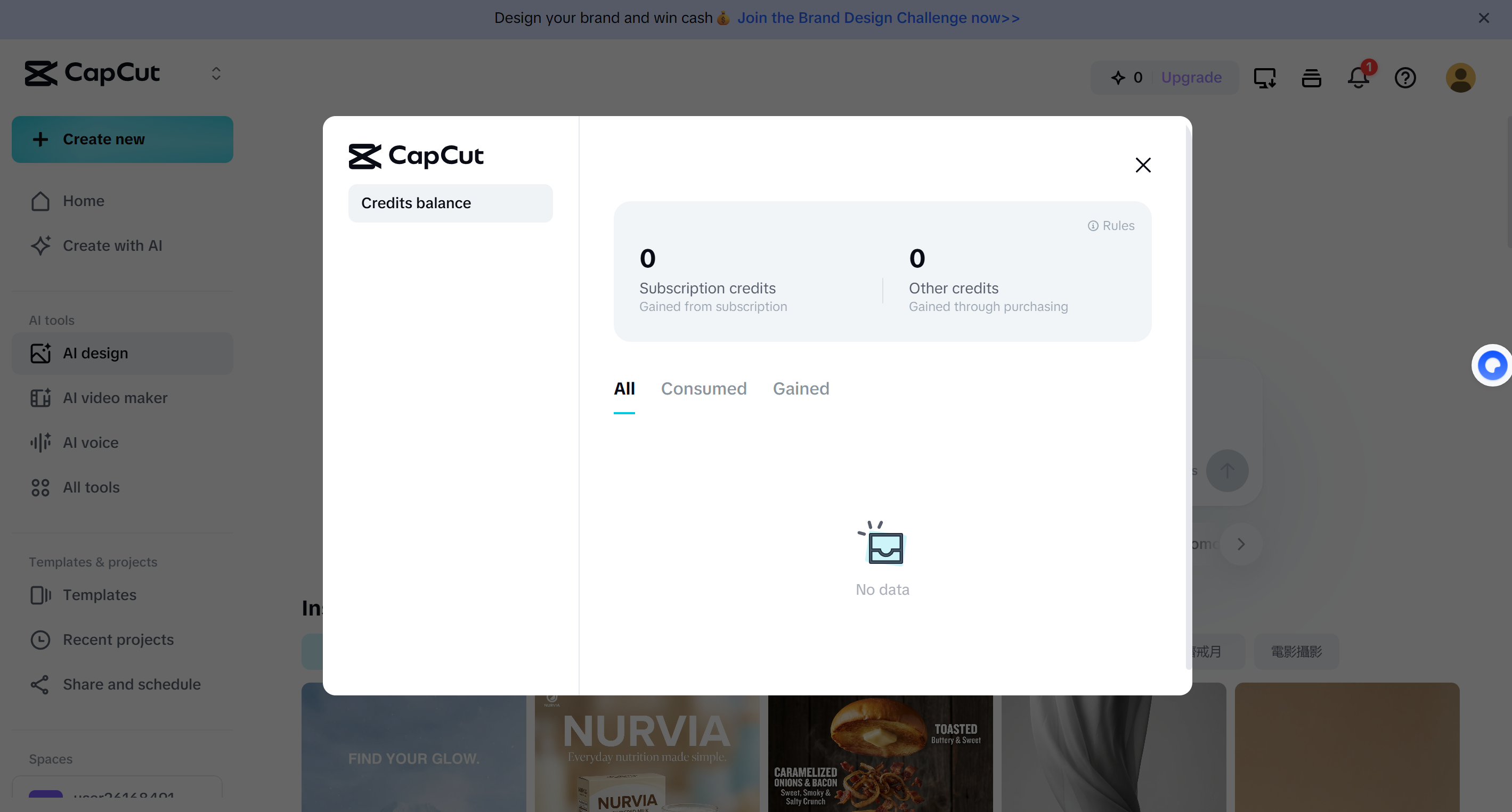 Verificar créditos de cuenta