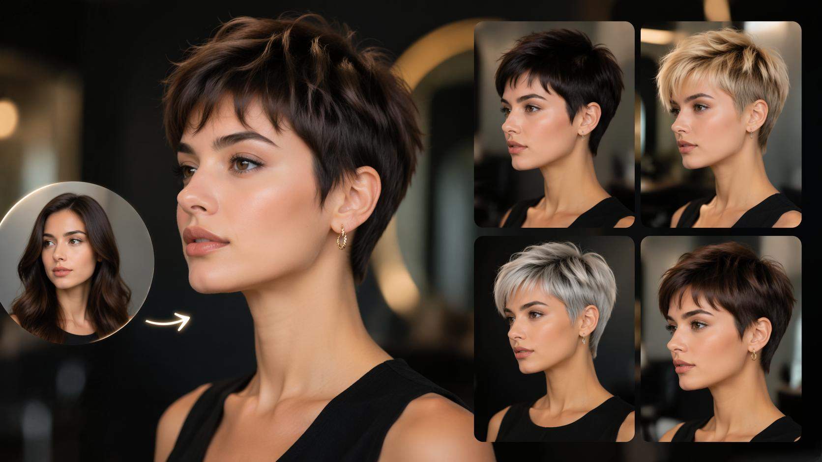 Dreamina pixie cut filter hero image