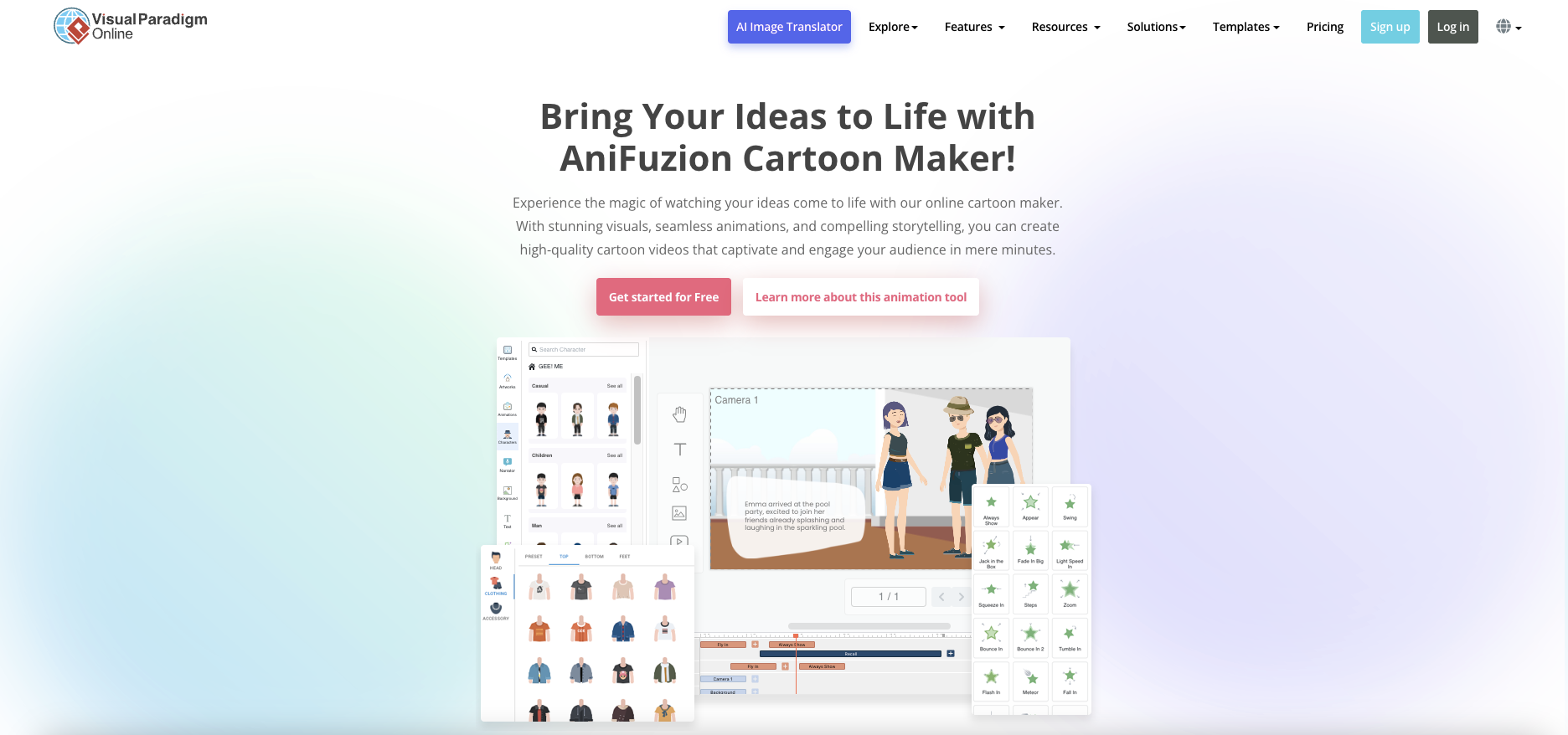 kendi çizgi film filminizi çevrimiçi ücretsiz yapın