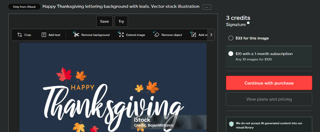 iStock- another best tool to get Happy Thanksgiving banners
