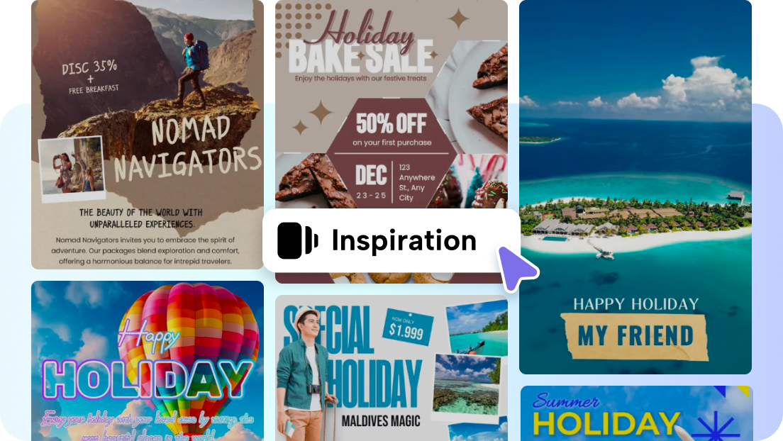 Smart template selection for holiday poster design