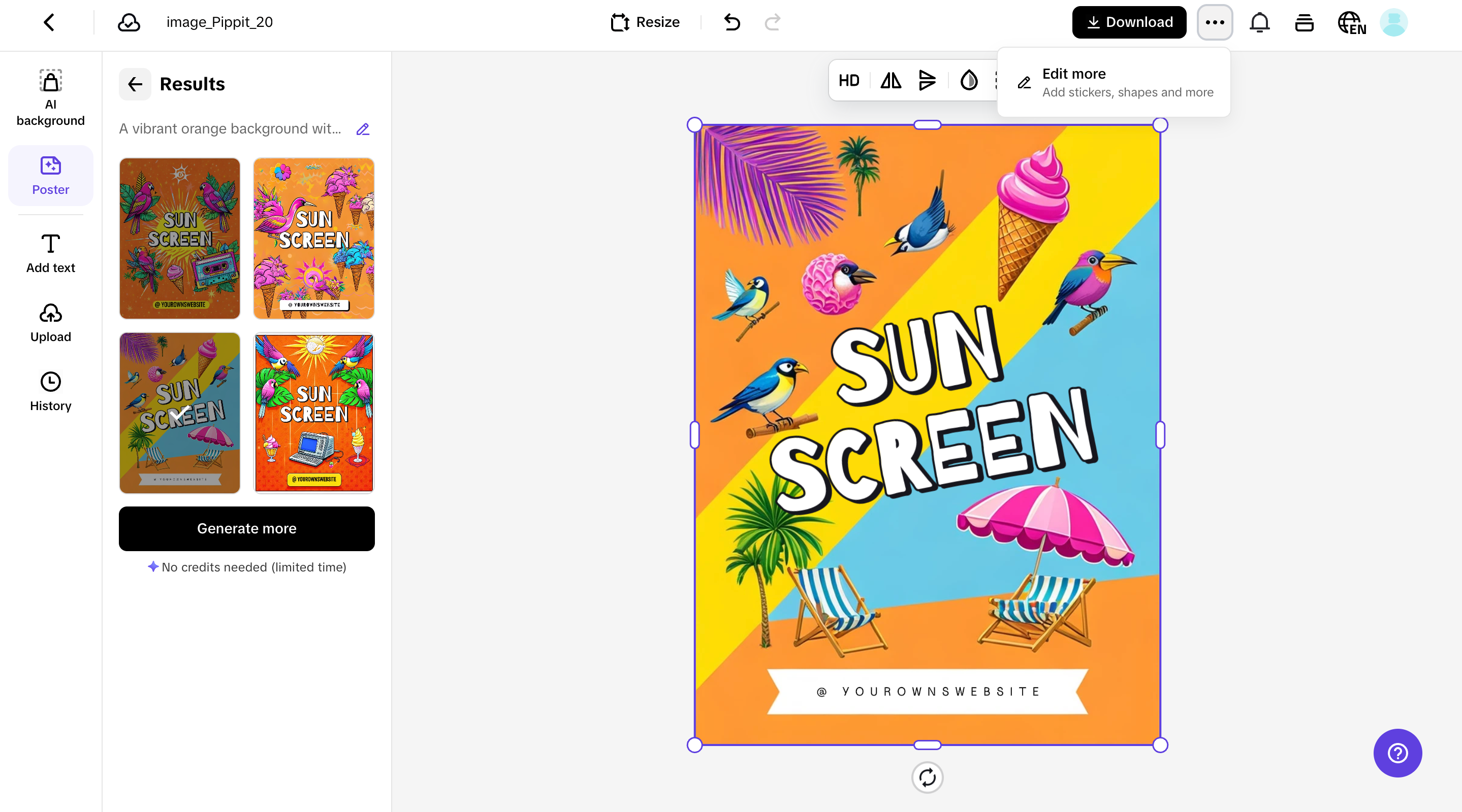 I-customize ang iyong poster