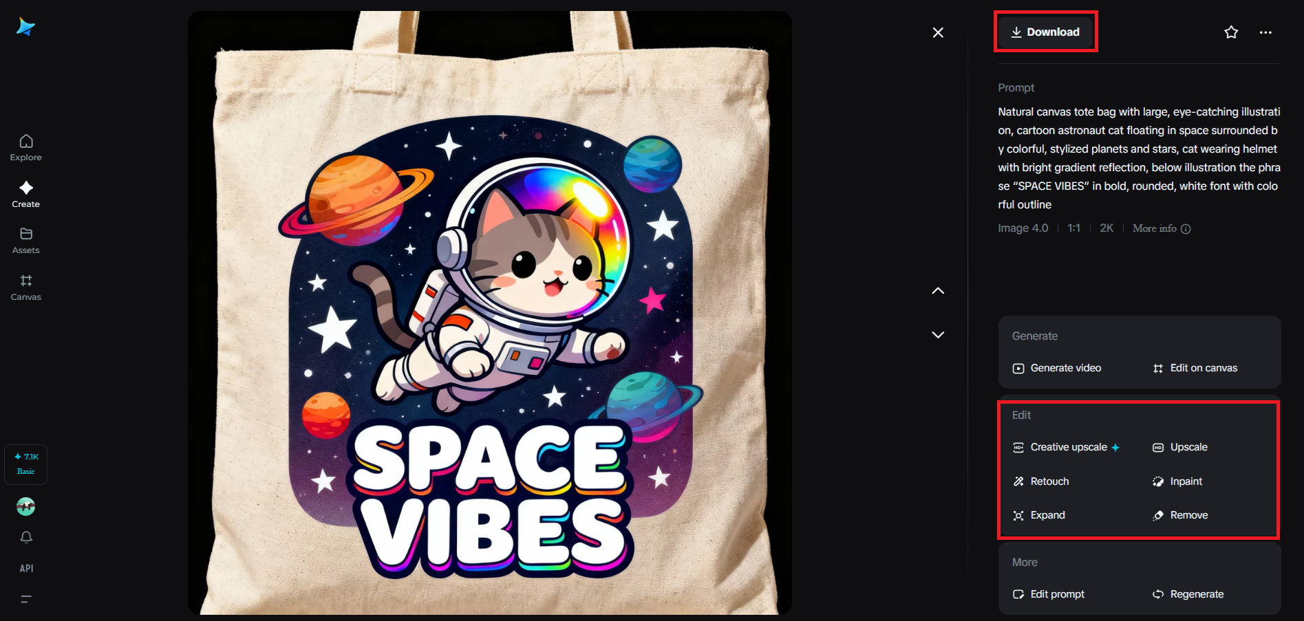 Edit your designs and download