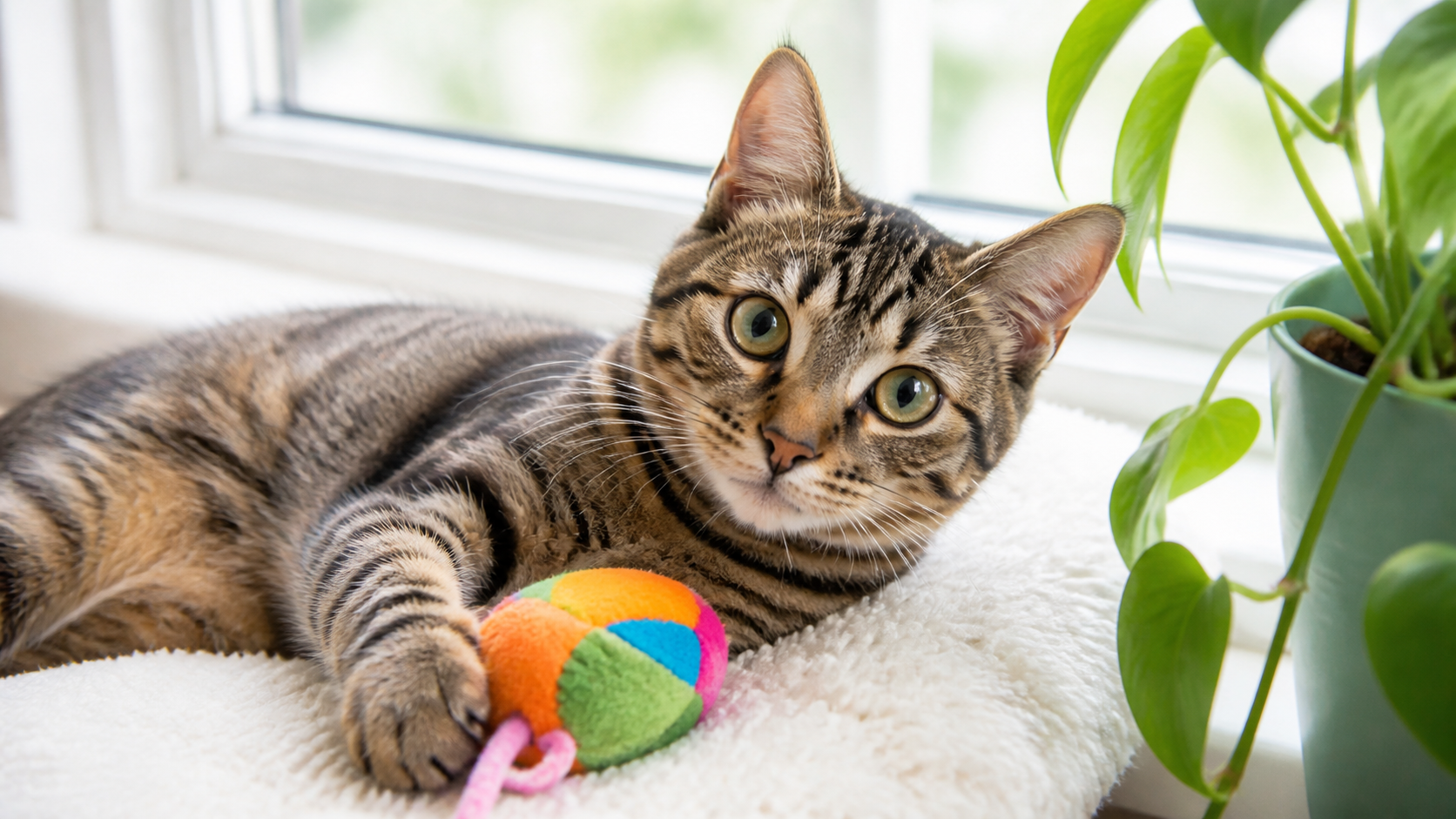 Cozy cat portrait