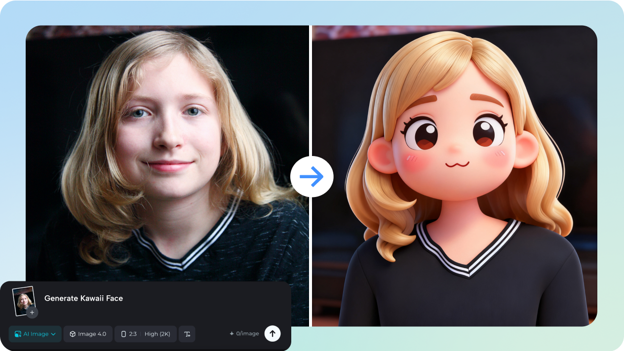 kawaii faces with image