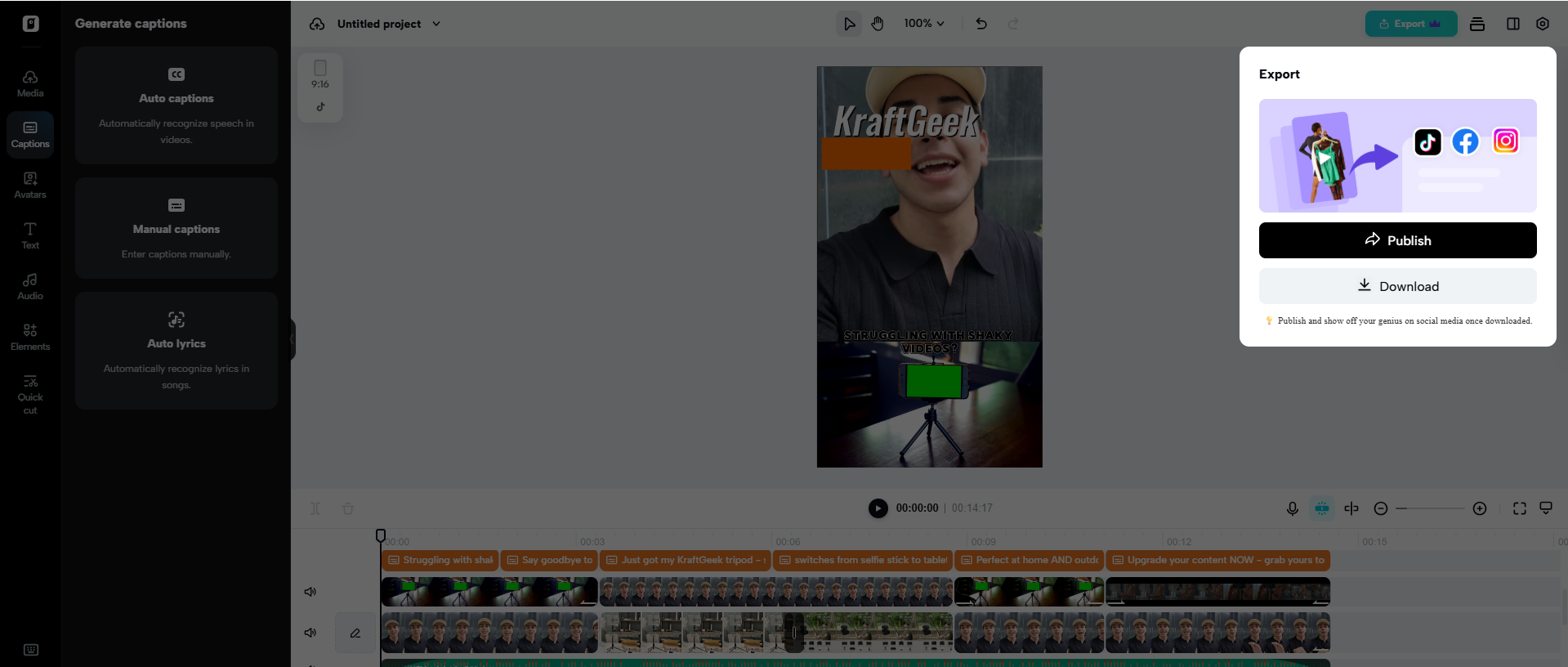 Download and export