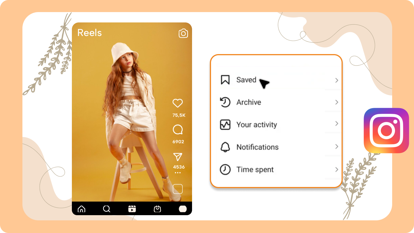 jak znaleźć zapisane bębny na instagramie