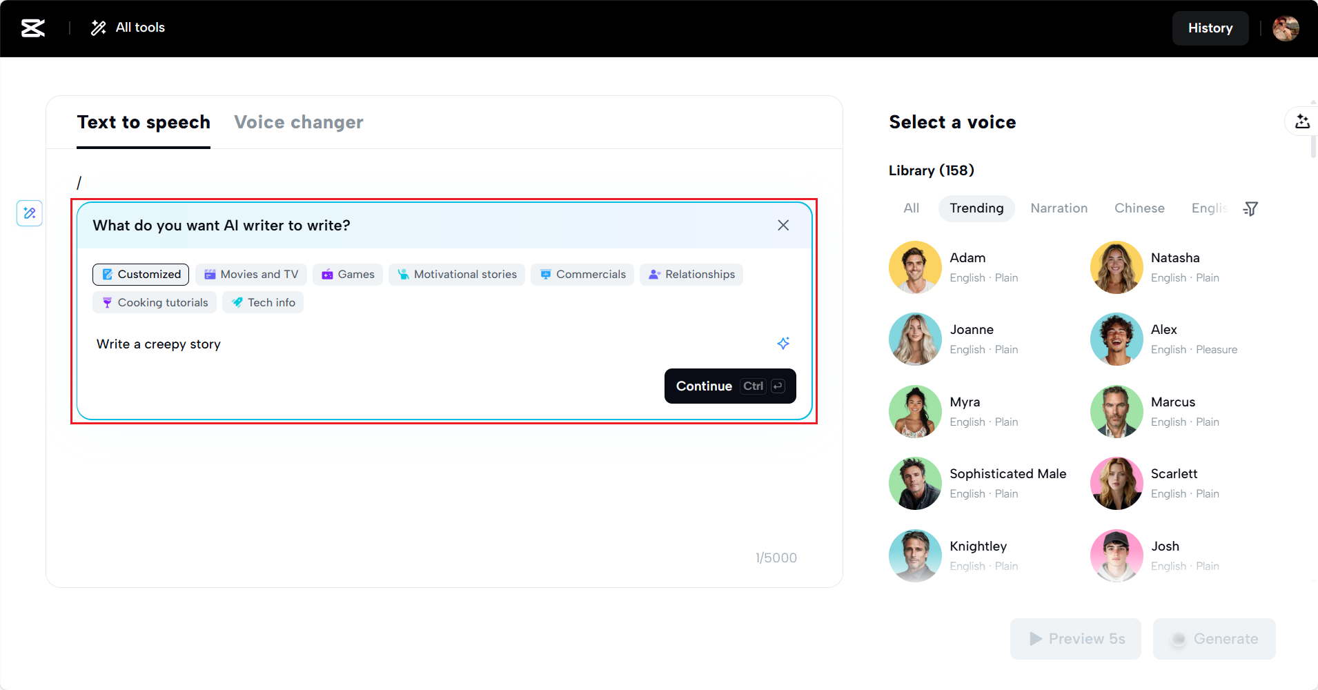 Upload your text manually or get the help of AI