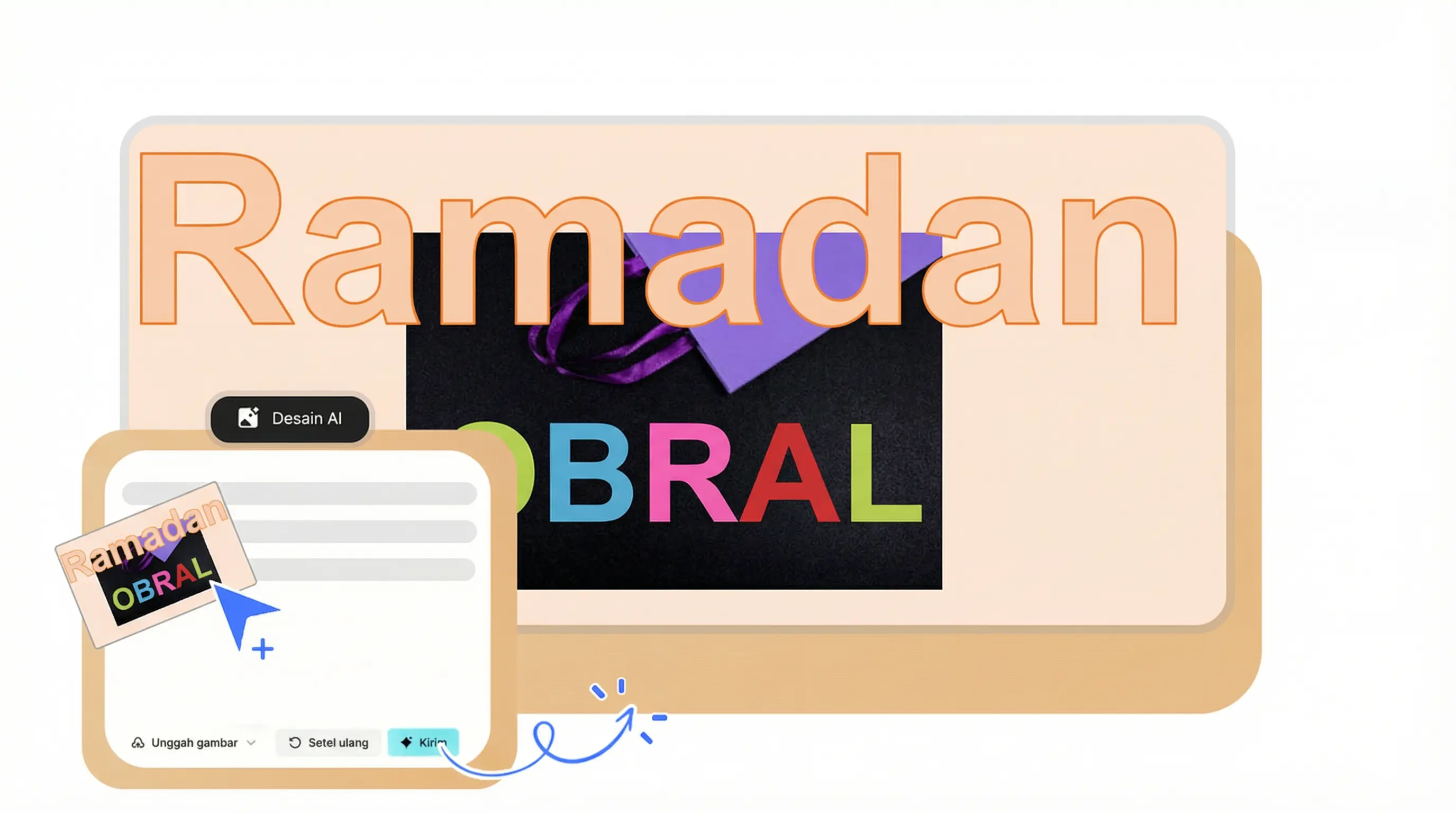 Menggunakan CapCut AI Design untuk Poster Promo Ramadan