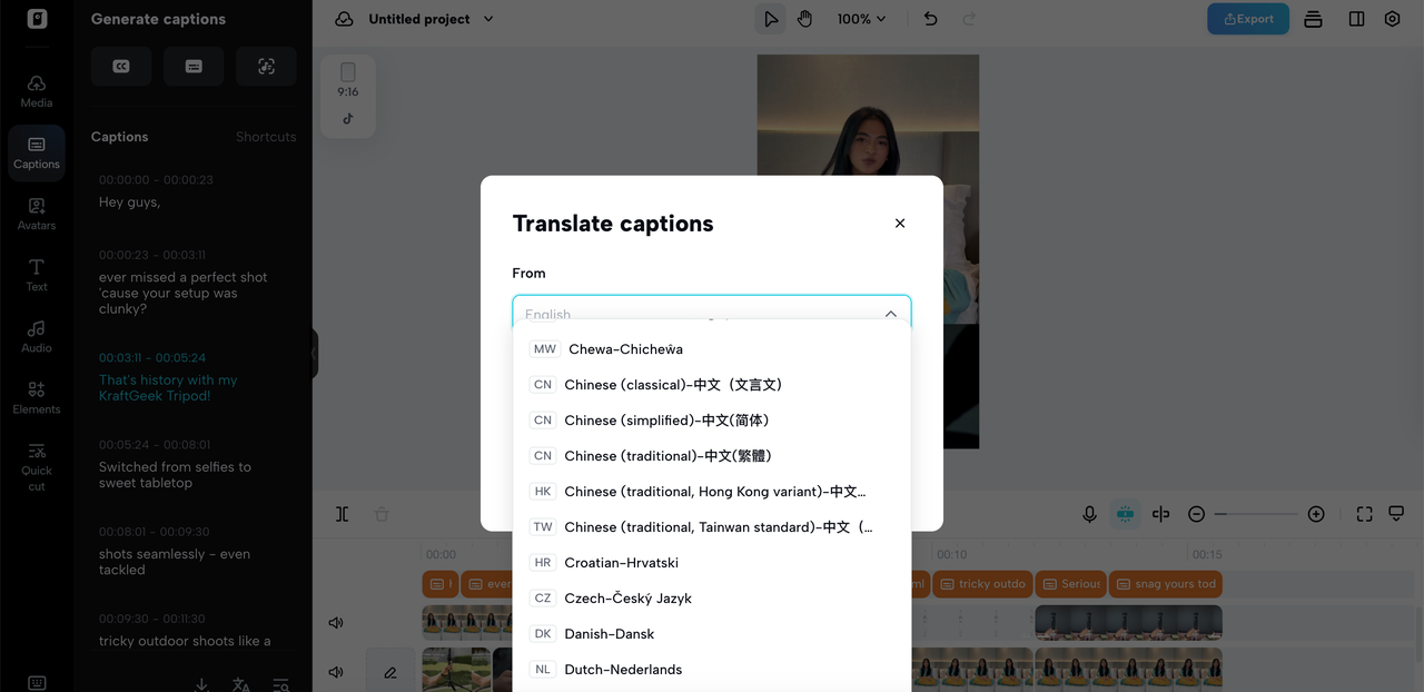 AI na pagsasalin ng nilalaman ng video