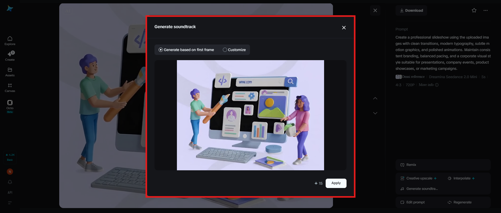 Generate soundtrack