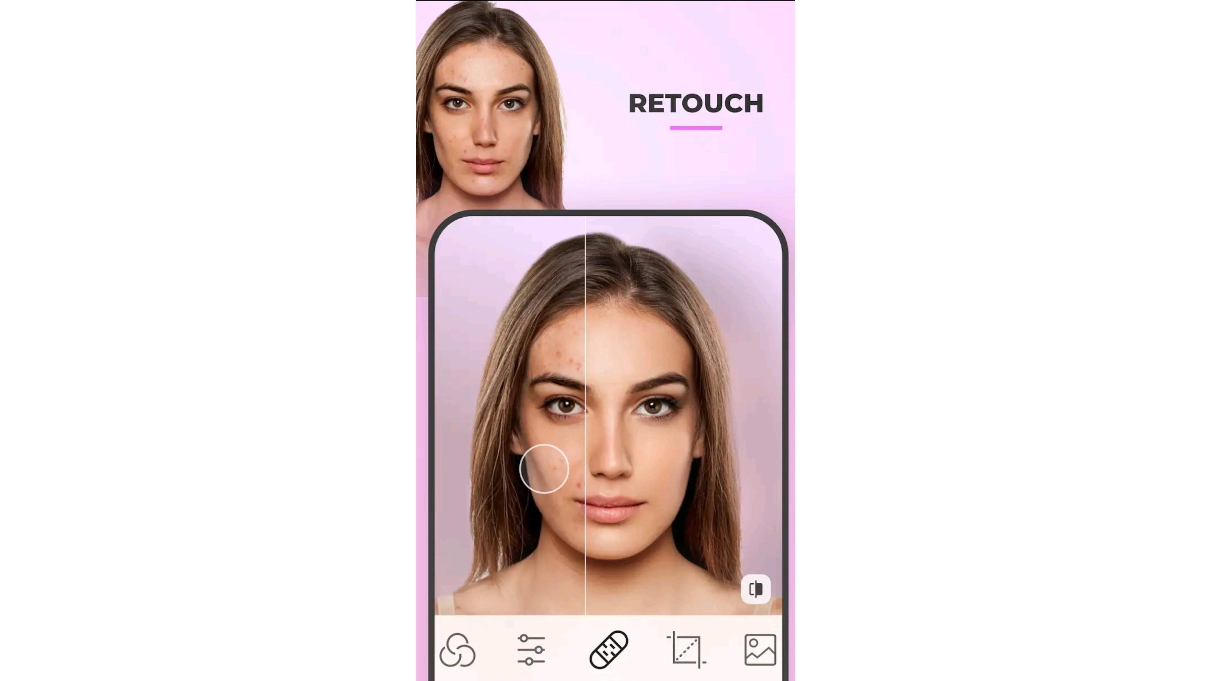 Interfaz de FaceApp