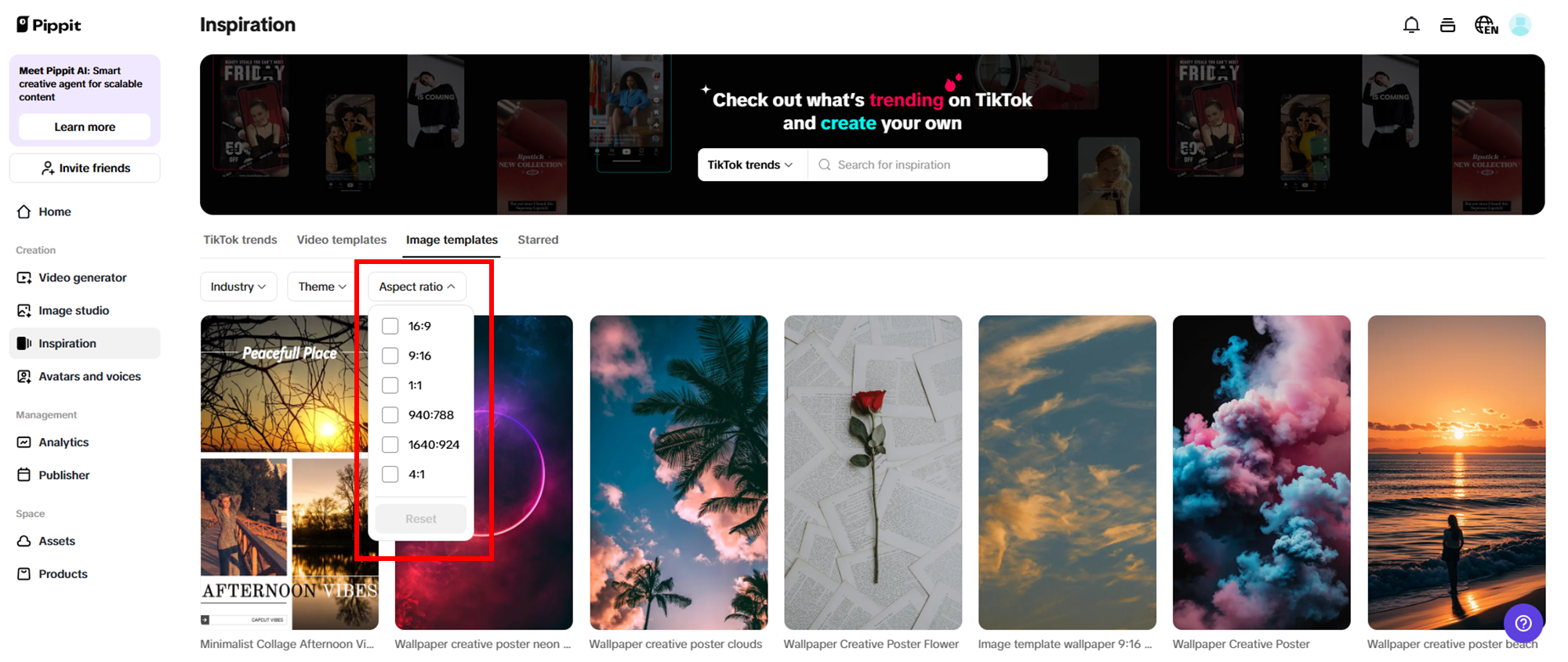 Customize aspect ratios for impeccable output