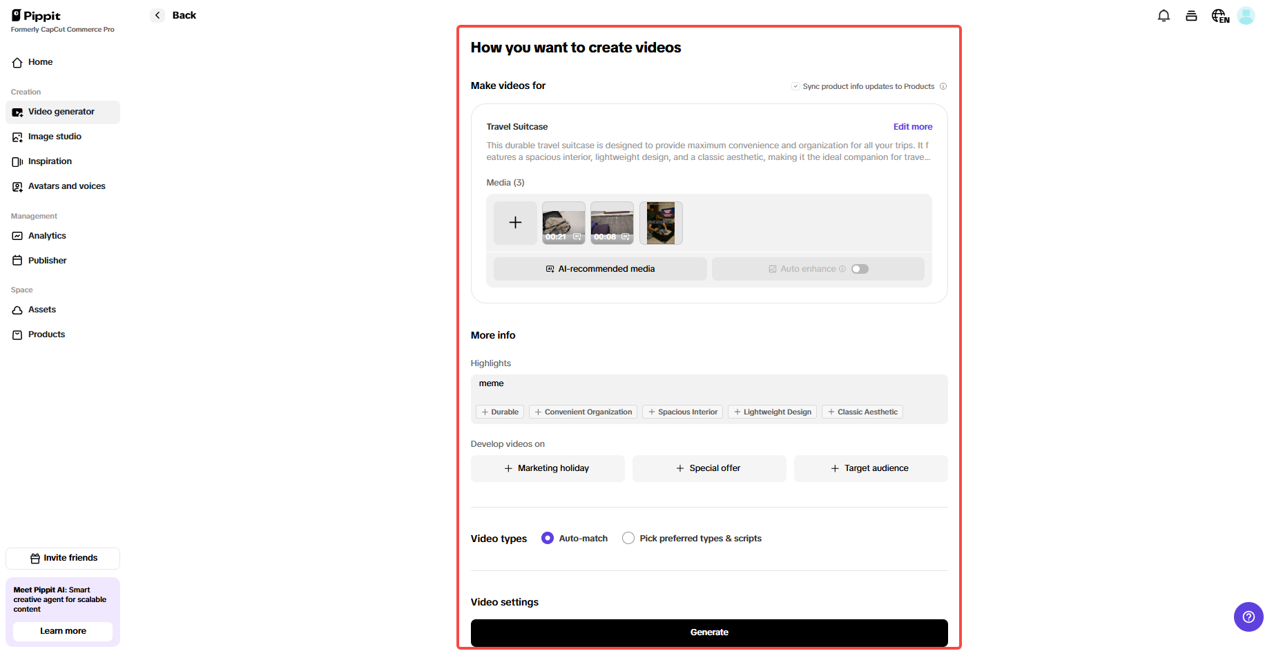 Create an AI-powered video