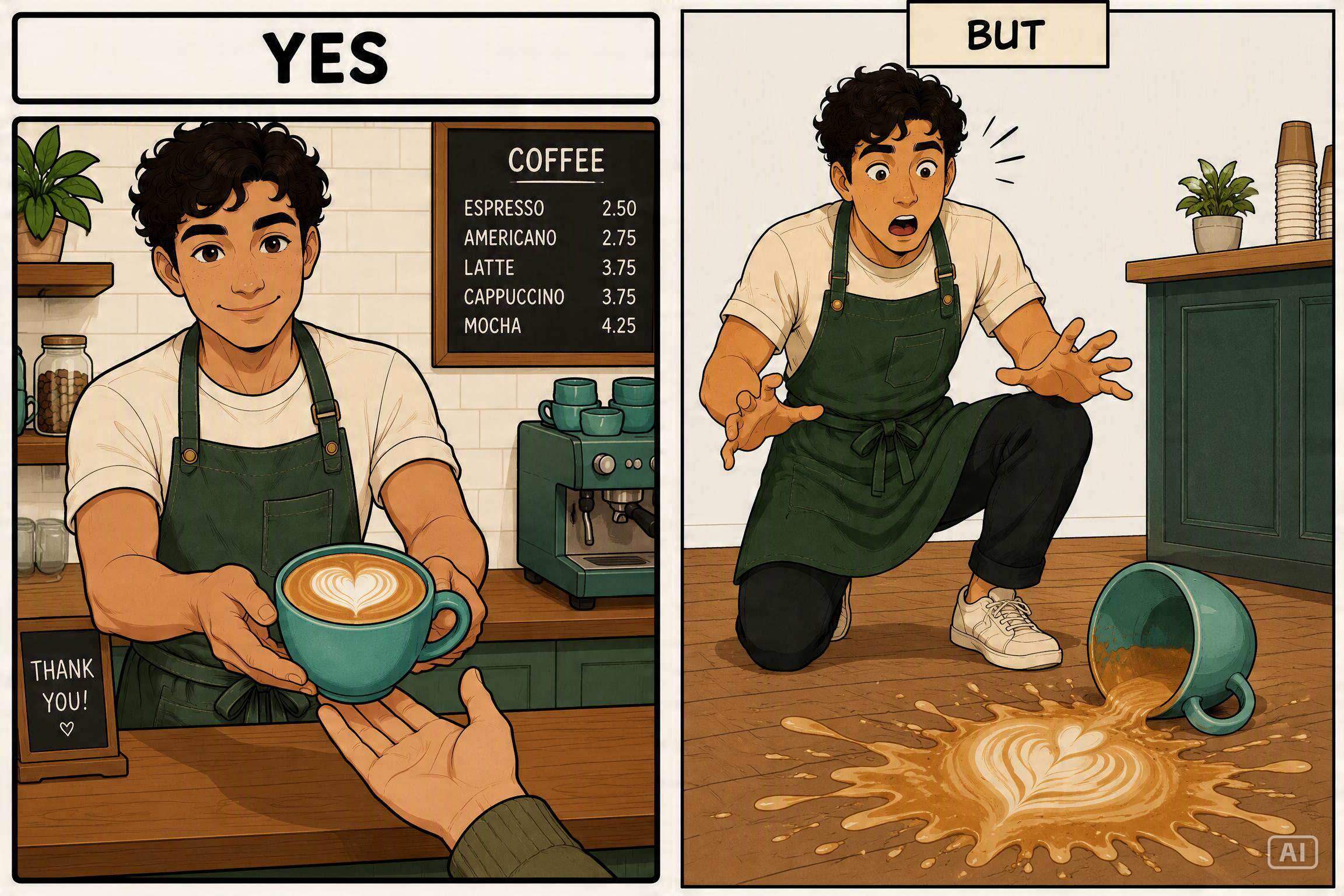 Yes but coffee meme image generated by Pippit