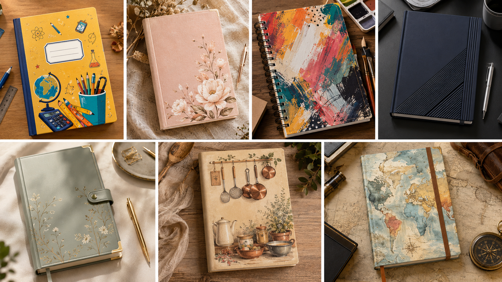 Iba 't ibang kategorya ng disenyo ng pabalat ng notebook
