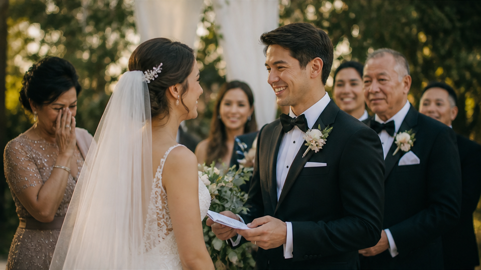 Wedding Recording Video Vows and family reactions