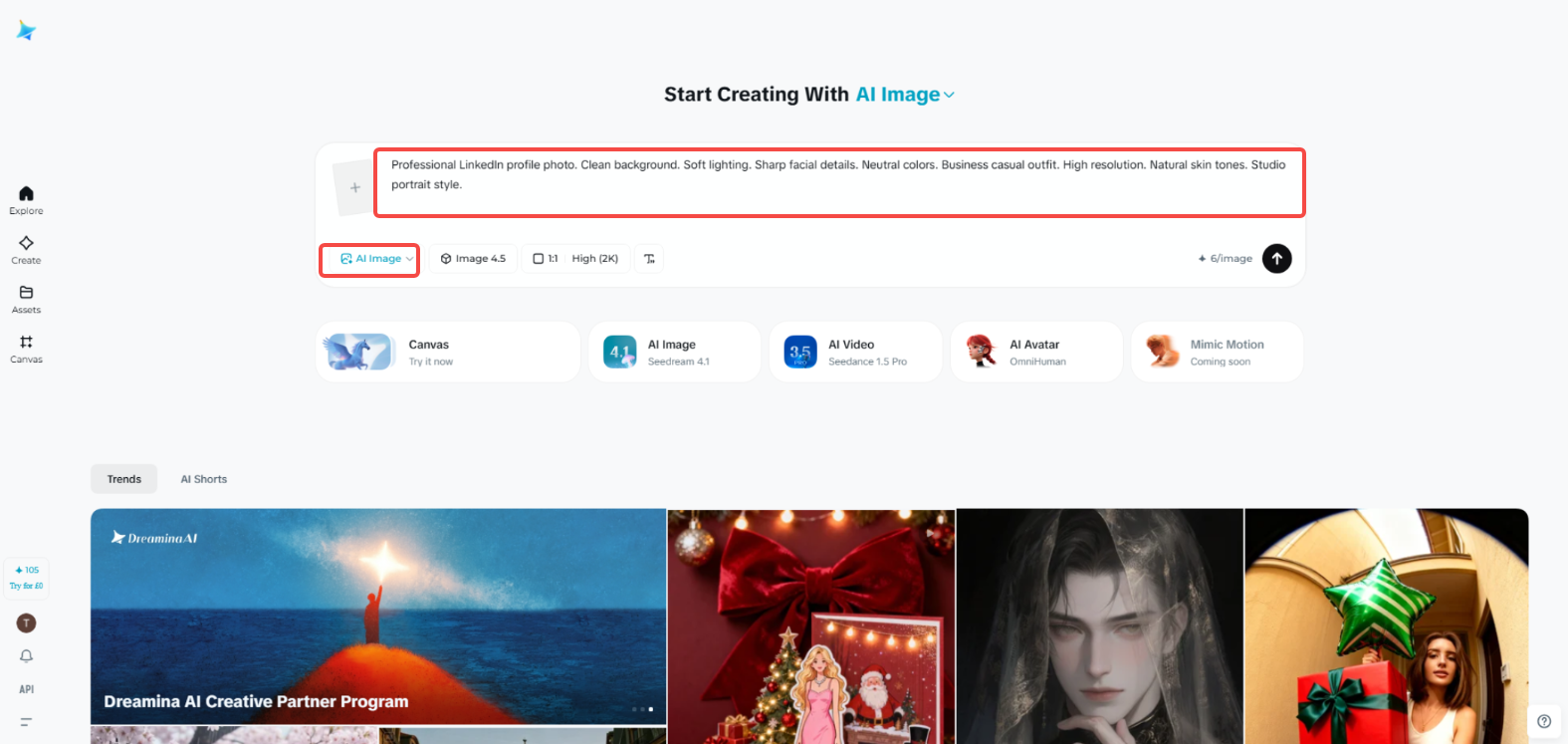 Upload your photo and add a text prompt