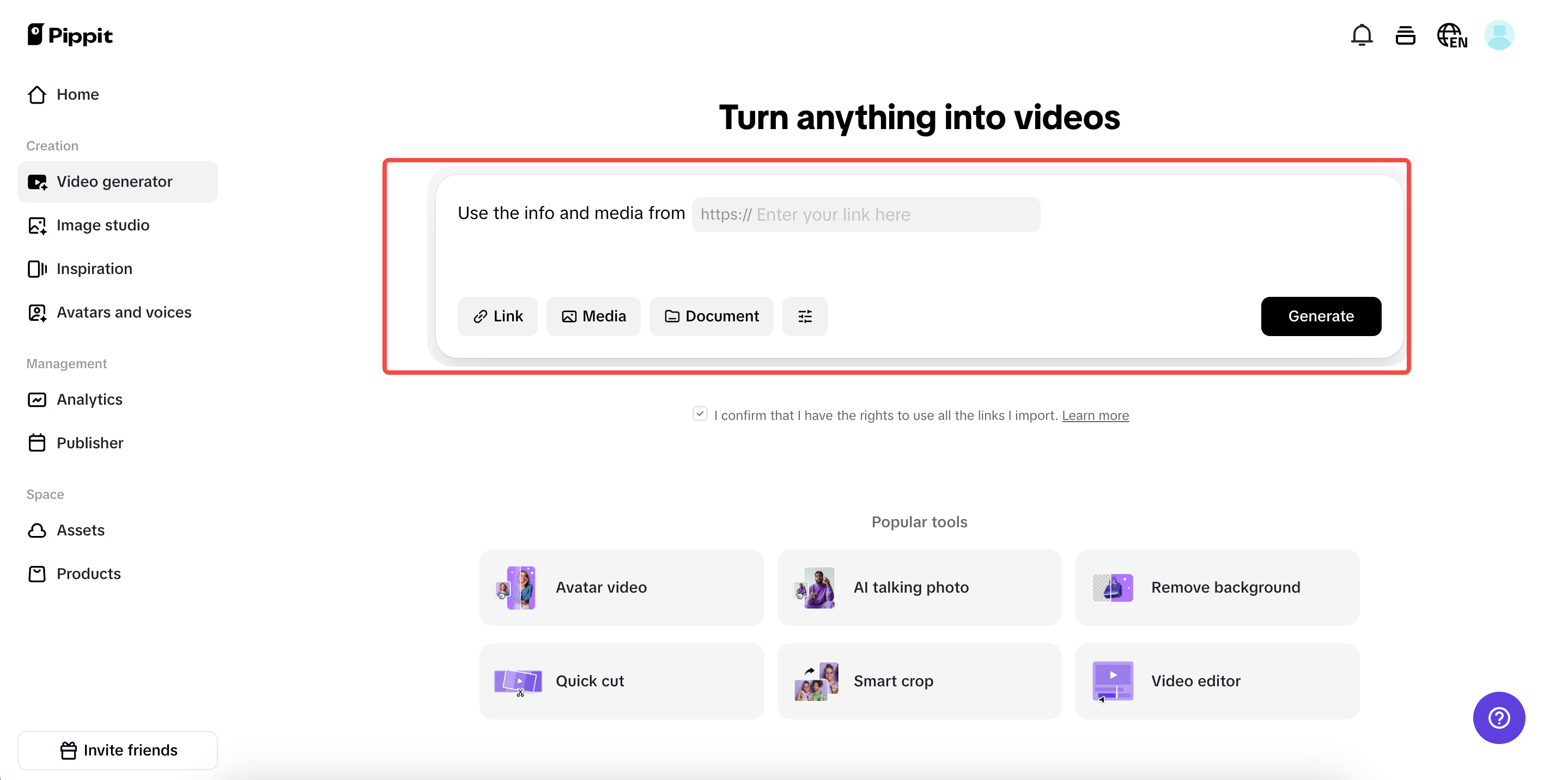 Create product videos with one click