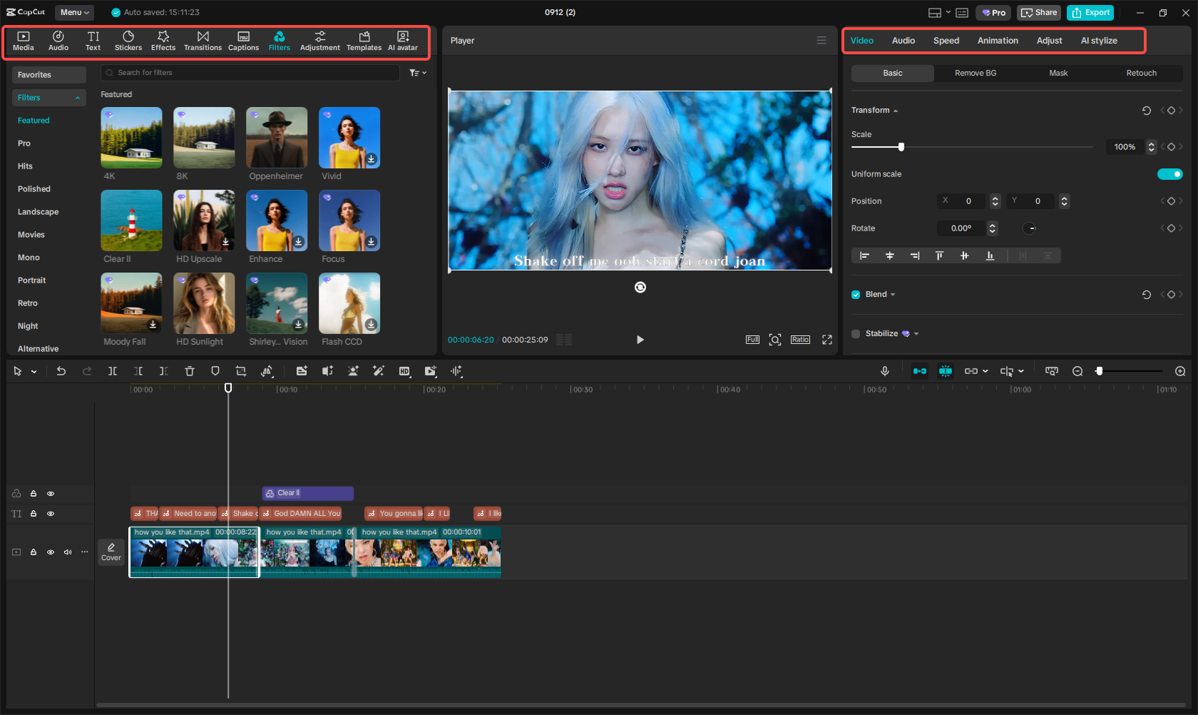 Edit the video with diverse features