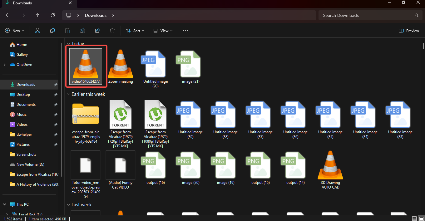 Access the saved recording