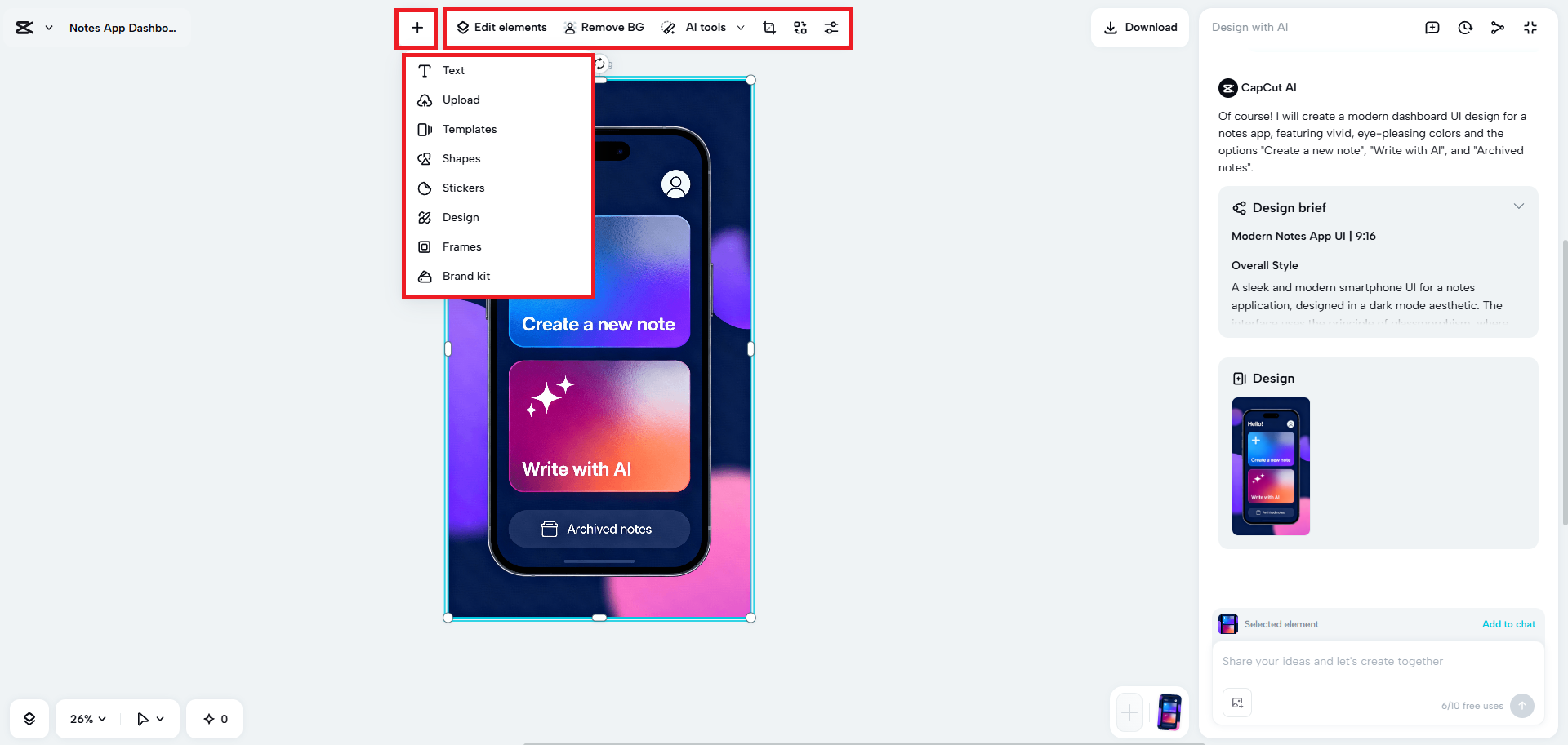 Finalize your UI design