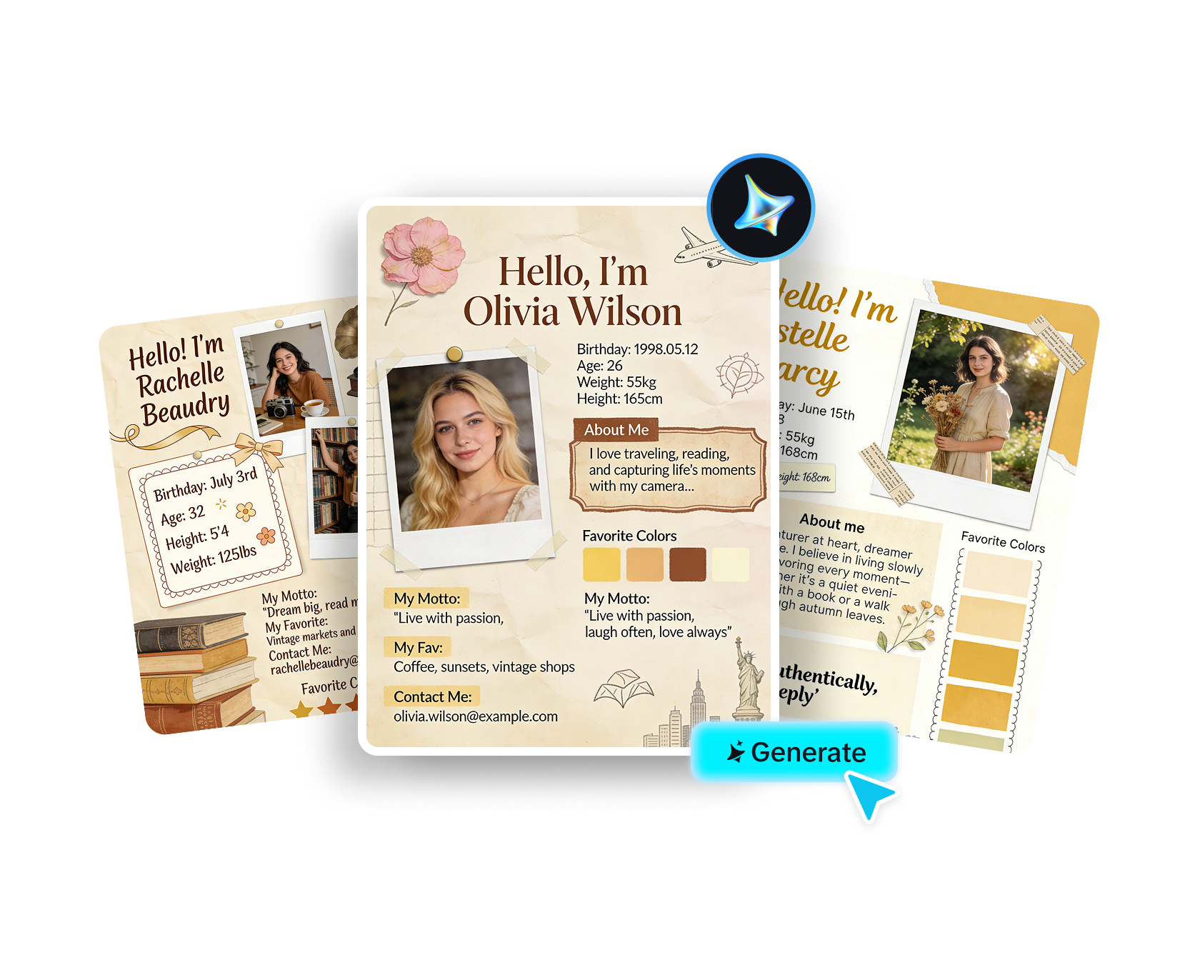 เครื่องกำเนิดชีวประวัติ AI ฟรี