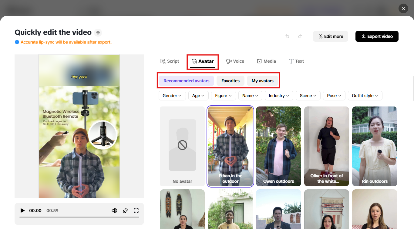 AI avatars and custom avatars