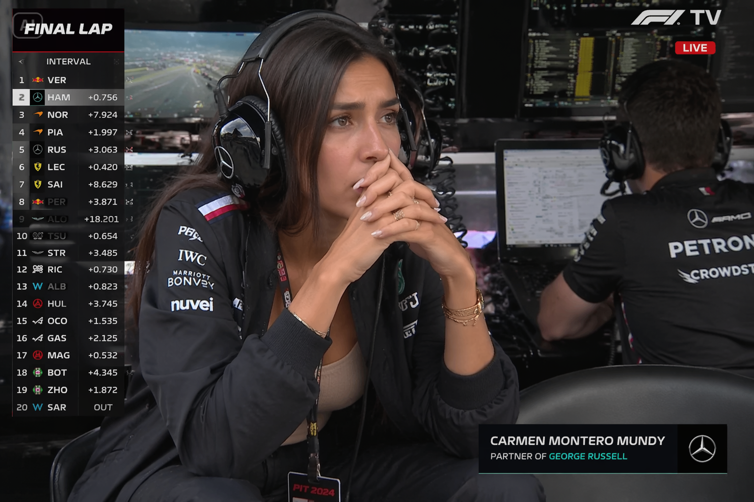 AI F1 live TV broadcast screenshots prompt