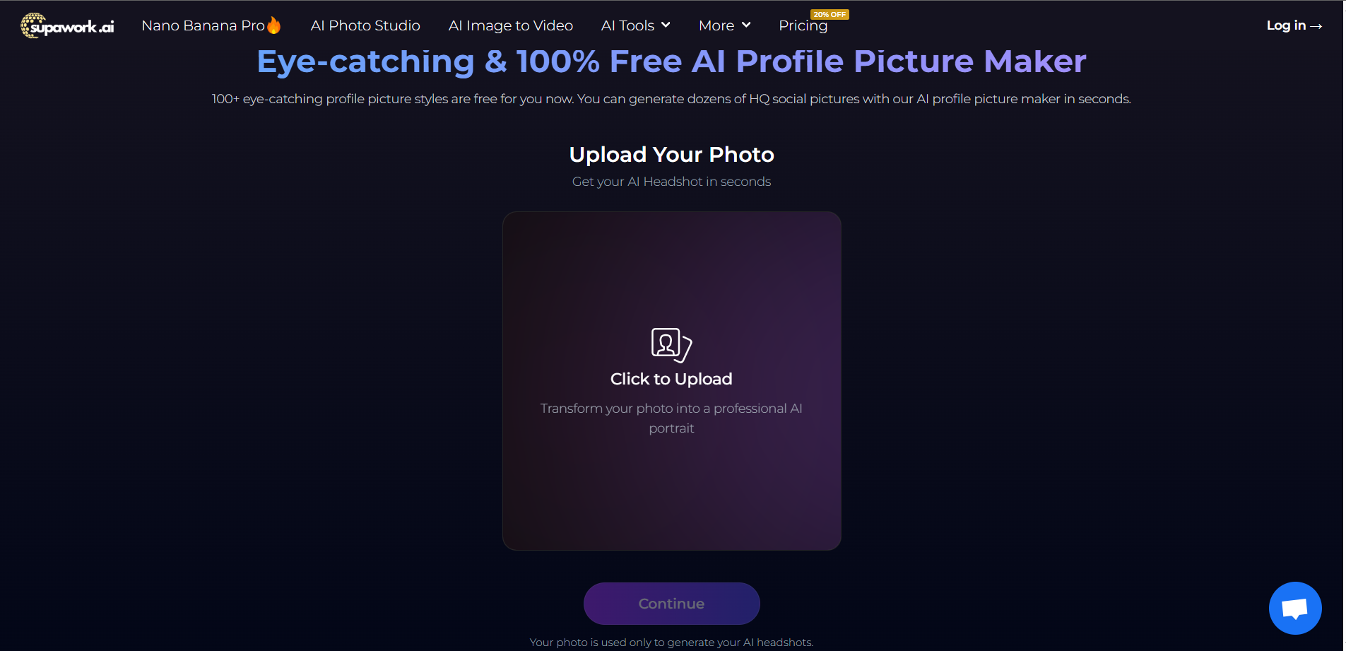 Supawork AI WhatsApp profile picture maker