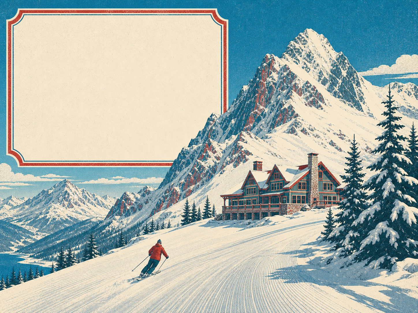 Skigebiet Poster Aufforderungen Prompt Beispiel 1