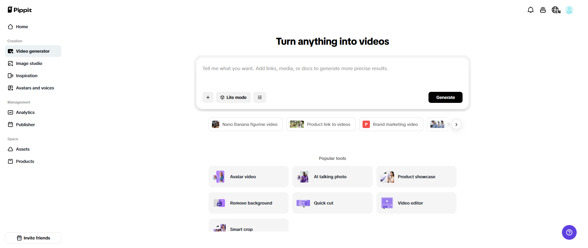 Create video in fractions of seconds