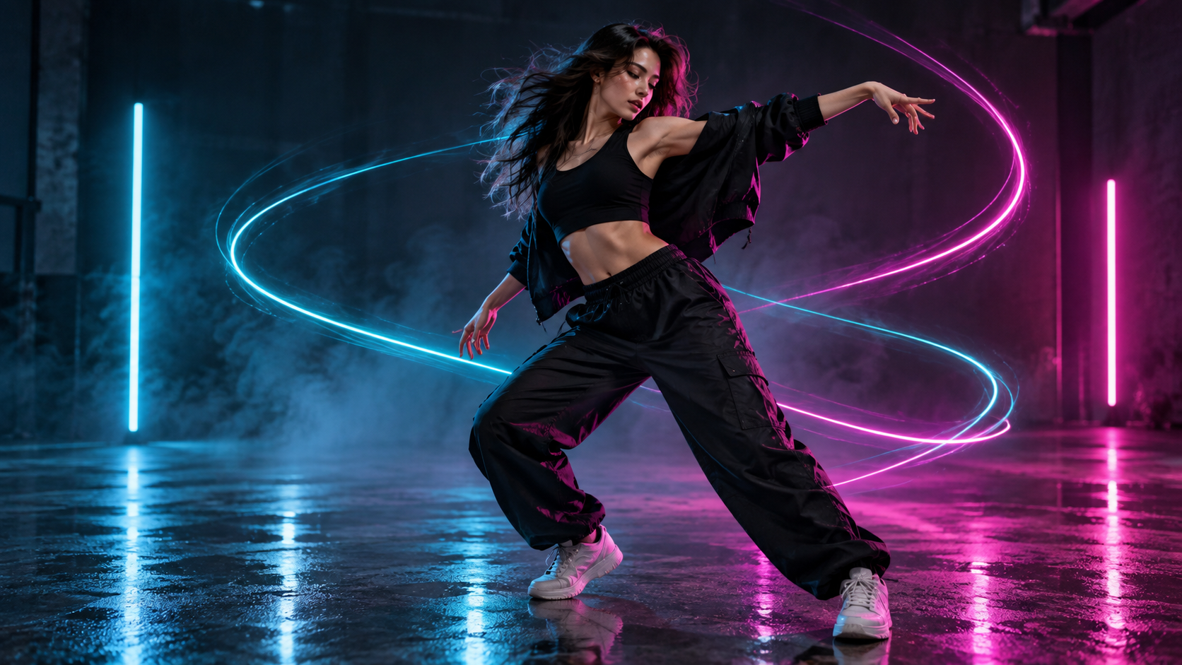 LensGo AI: Neon Graphic Portrait