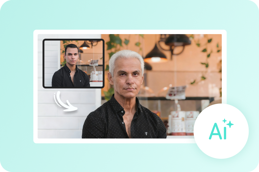 Easy AI age filter online for quick face aging