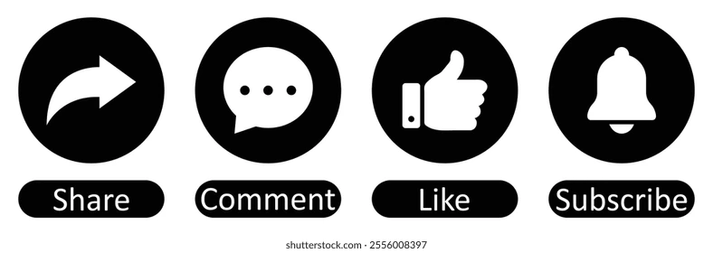 Social media notifications and comment icons