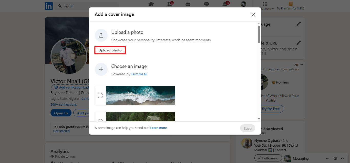 Design in Hintergrundbildern verlinkt
