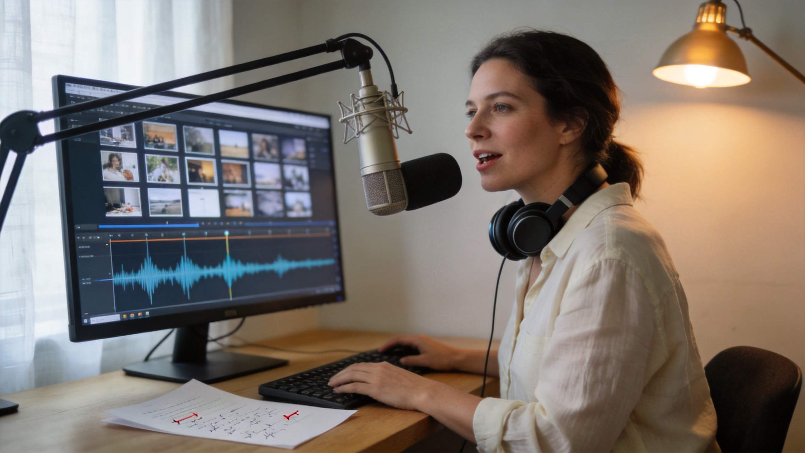 Adding Voiceover Narration to Photo Slideshows for Self-Paced Learning