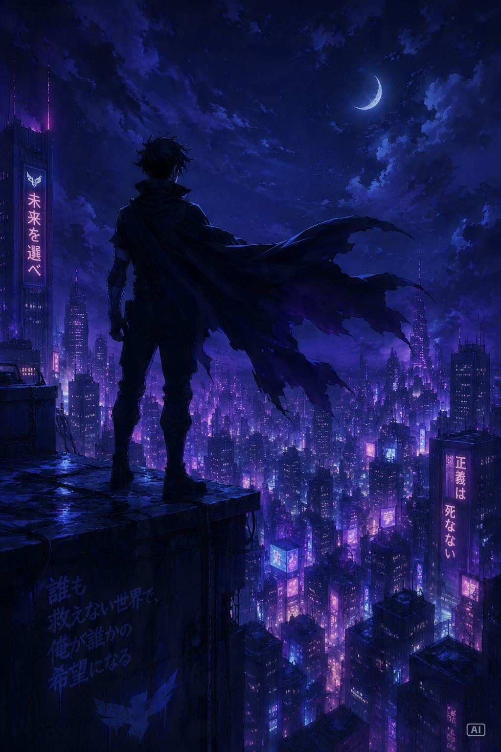 Night patrol anime wallpaper generated by Pippit