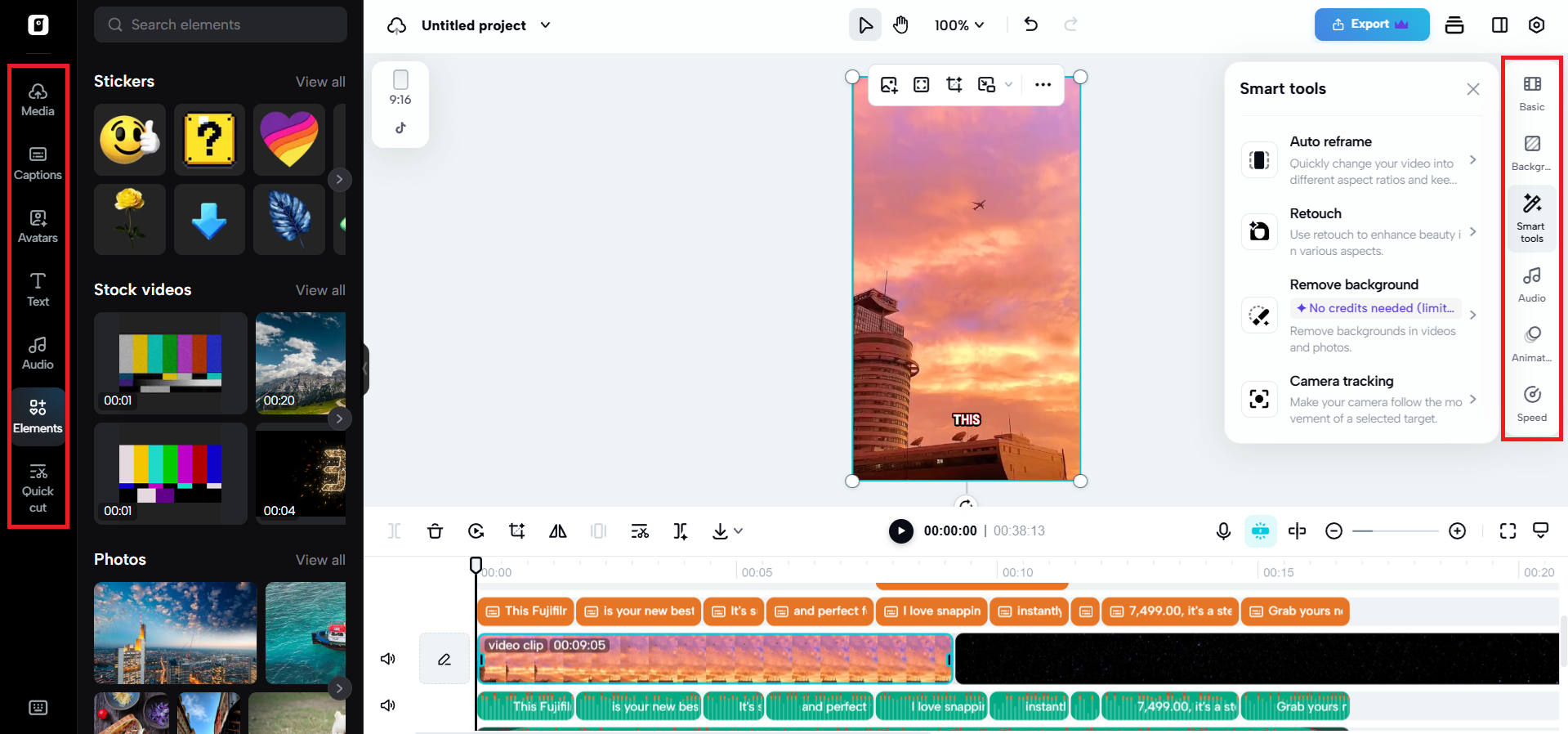 AI video editing
