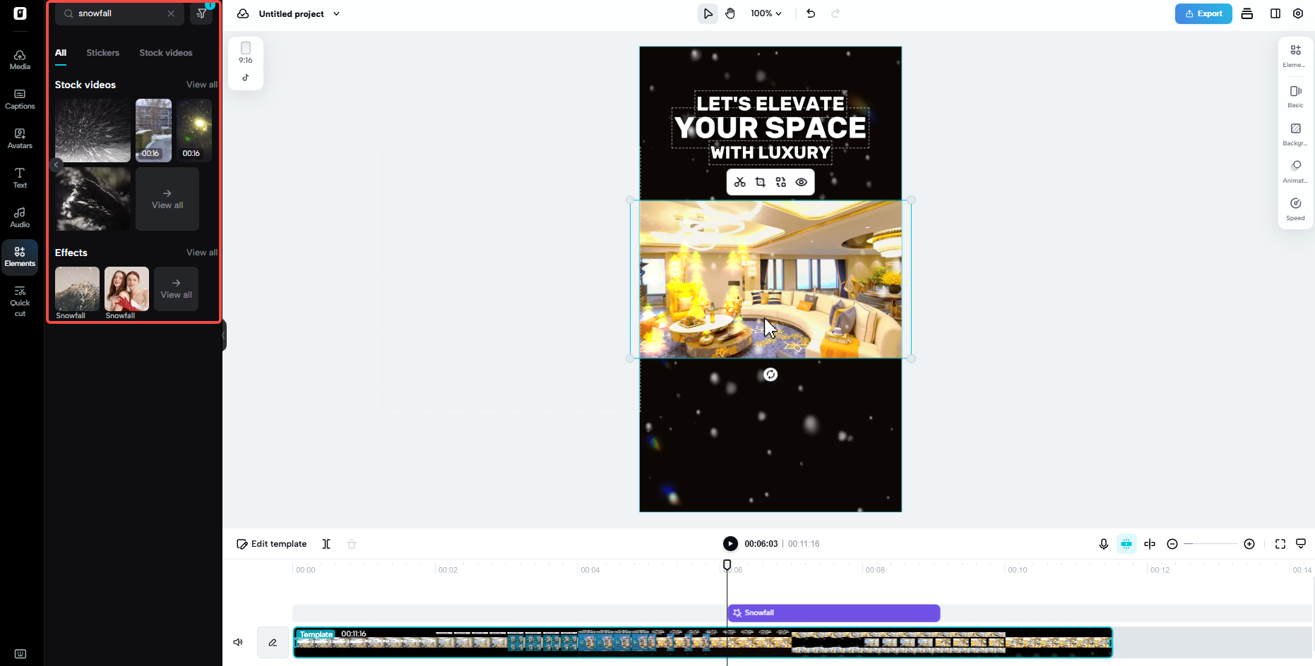 Instant animated effects
