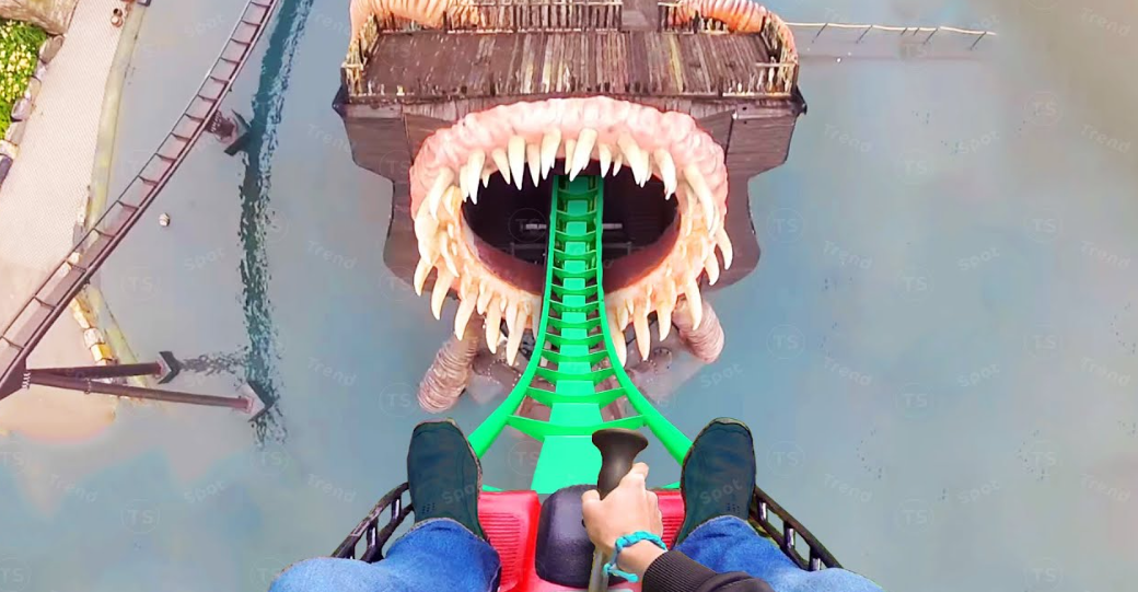 Vídeos POV de montanhas-russas assustadoras