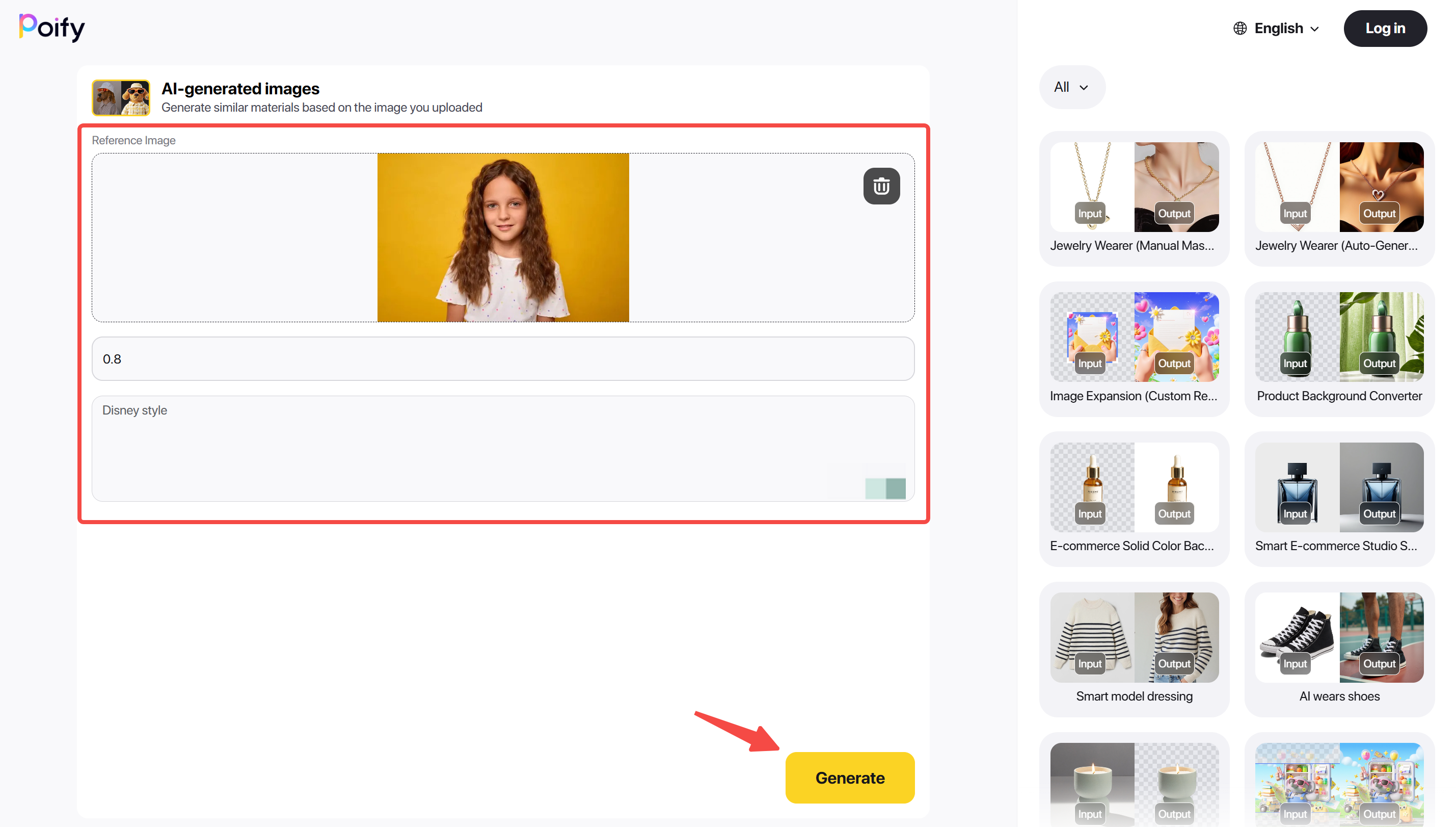 Tải hình ảnh lên Poify