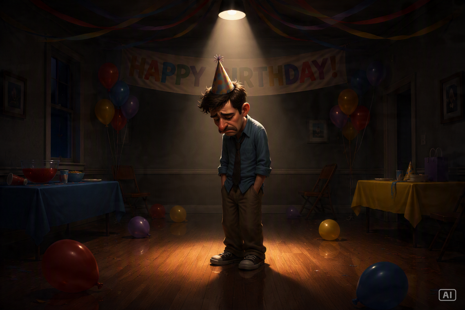 All by myself party meme image generated by Pippit