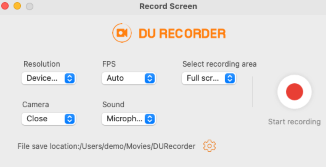 Use DU Recorder for Mac