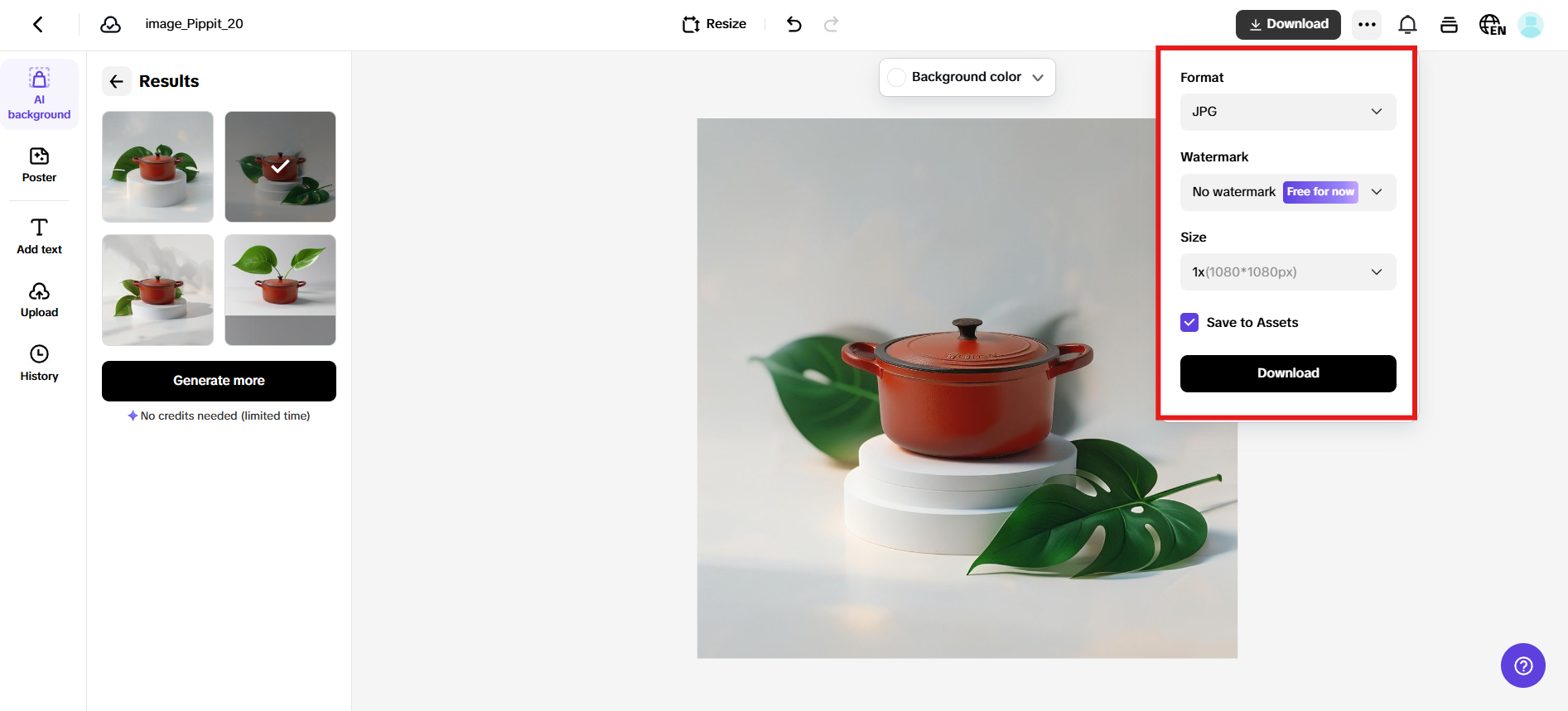 Export images
