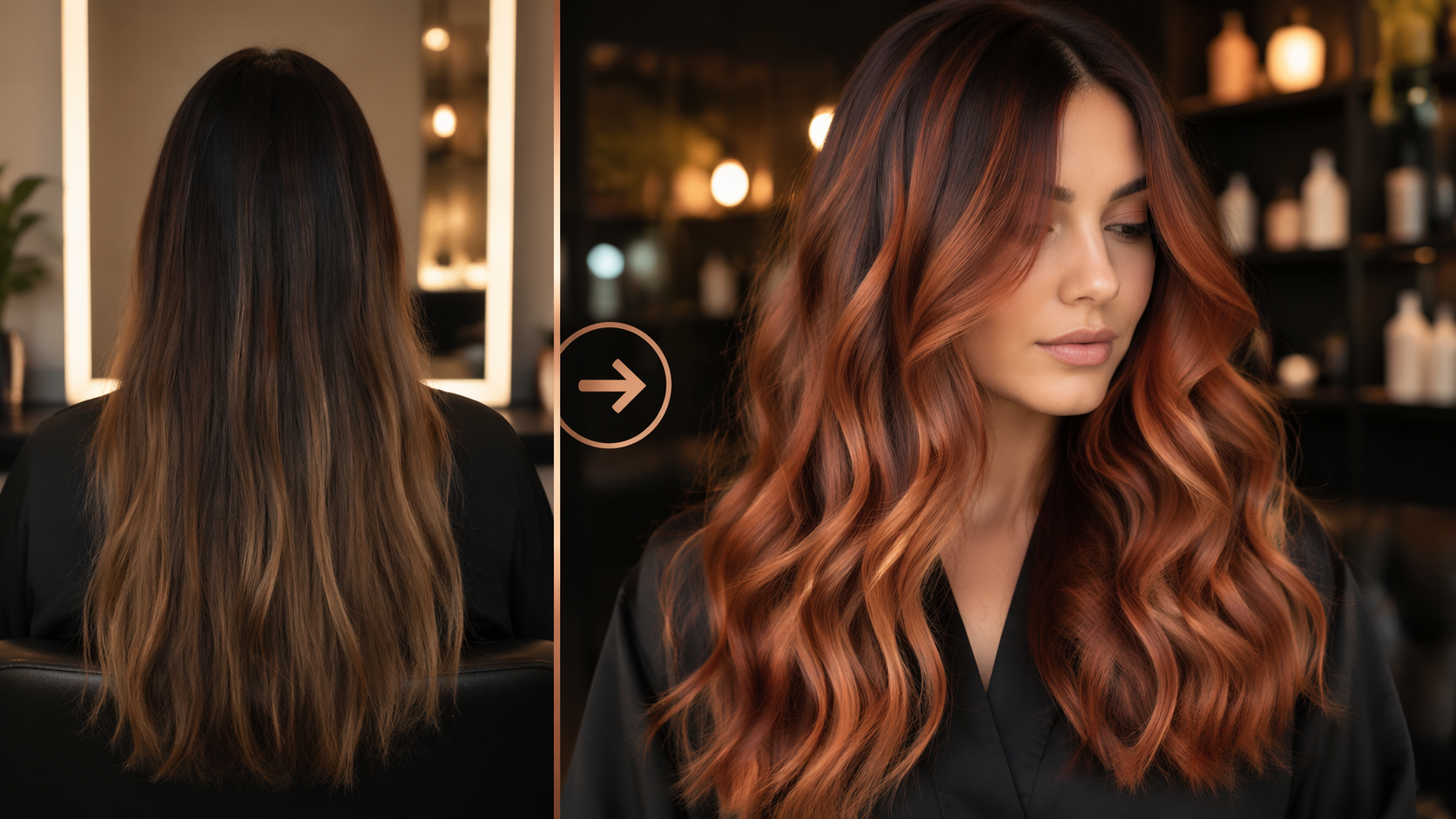 Dreamina Hair Color Prompts prompt exemplo 2: Copper Glow Portrait