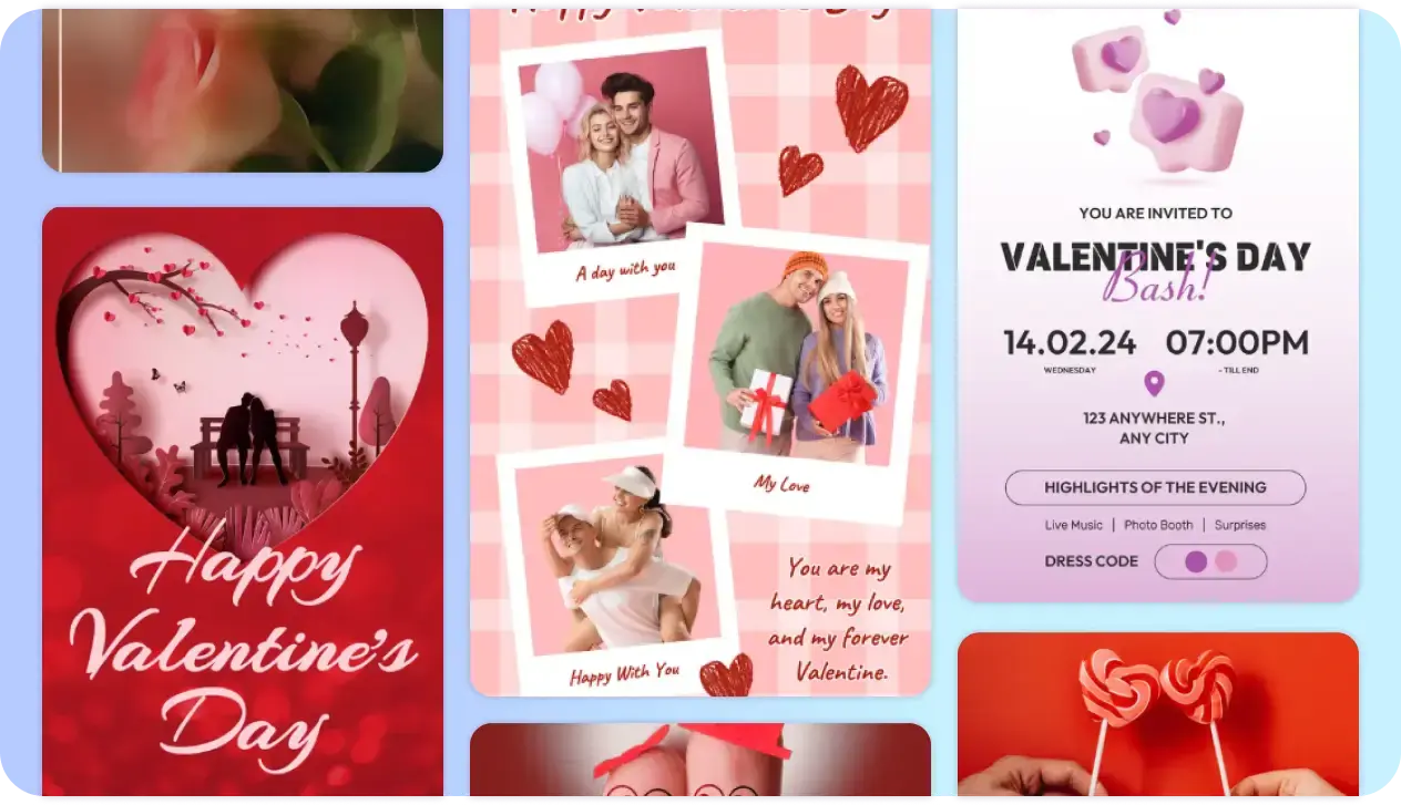 Template kartu Valentine